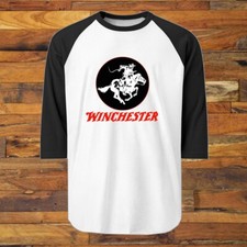 Winchester Gun Pistols Riffle Firearms Men's Black Raglan S-2XL