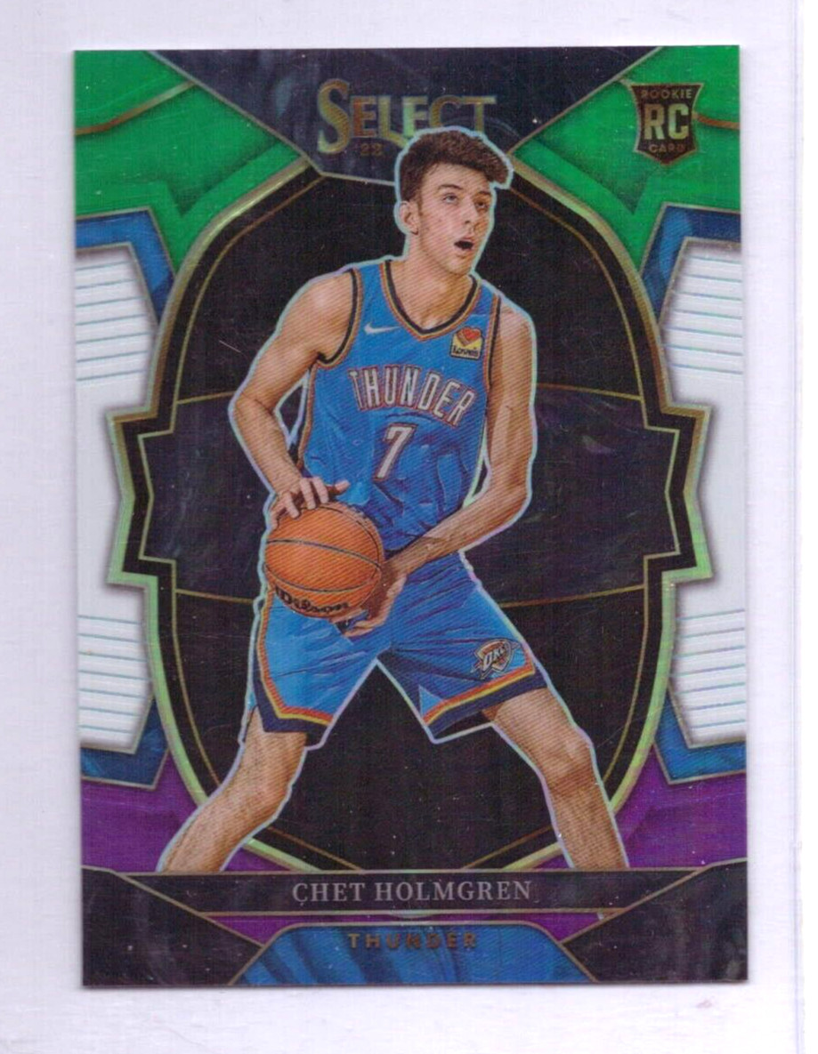 2022-2023 Select # 83 CHET HOLMGREN RC Green/White/Purple Prizm