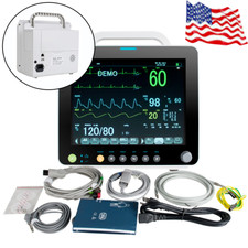 US- Patient Monitor ICU CCU Vital Sign 6Parameter-SpO2 RESP TEMP PR ...