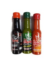 La Perrona Artesanal Salsa Caliente Habanero Negro-Verde-Chiltepin Set 3