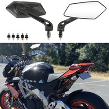 2x 8mm/10mm Motorcycle Rearview Side Mirrors Wing For Aprilia Tuono V4 V4R V4RR