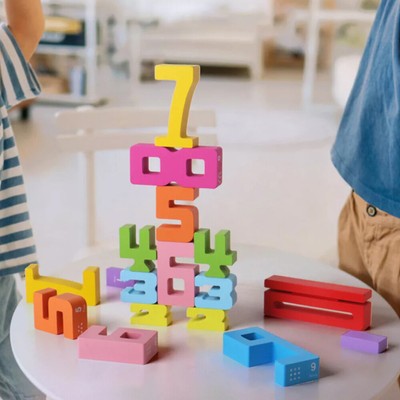 Montessori Wooden Number Blocks, Fun Counting Toys for Kids