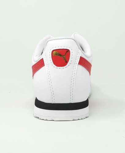 Puma Roma Basic Women Big Girls Shoes White Red Synthetic Leather sneakers - Picture 6 of 6