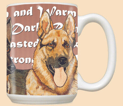 German Shepherd Ceramic Coffee Mug Tea Cup 15 oz - Picture 1 of 2