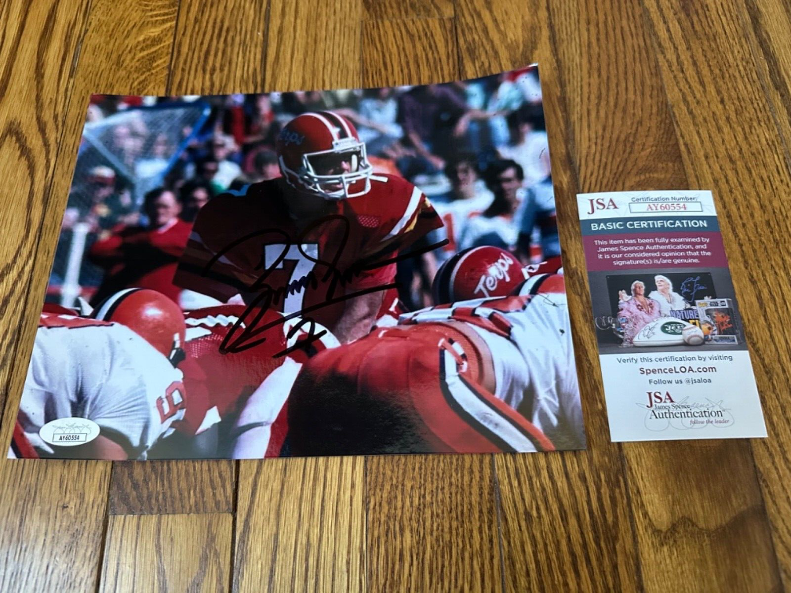 Boomer Esiason Autographed Signed Maryland Terrapins 8x10 Glossy Photo- JSA 