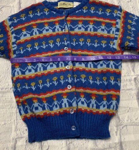 Vintage Cardigan Sweater Wool Italy Kids 4 - Picture 5 of 6