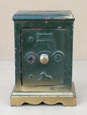 Ancien jouet tirelire COFFRE FORT JEP & lion PEUGEOT métal old toy moneybox #2