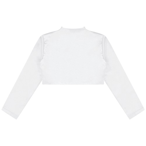 Girls Long Sleeves Bolero Wedding Flower Dress Cover Up Short Cardigan Jacket - Picture 26 of 31