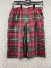 Vintage JG Hook Plaid A-Line MIDI Wool Alpaca Blend Lined Skirt in Size 8