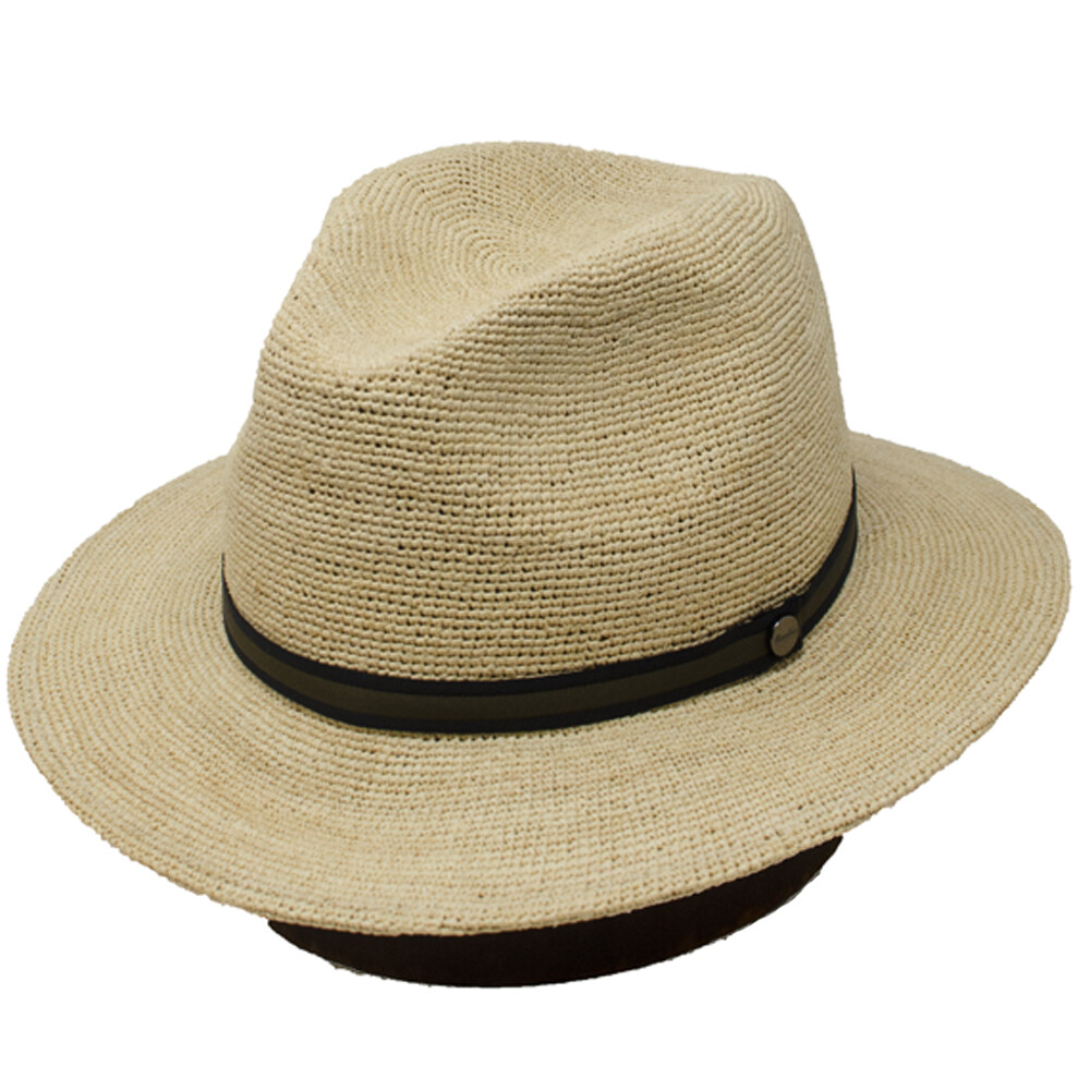 Borsalino Crochet Raffia Traveler Hat - Roll Up - Made in