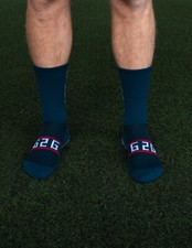 Navy Blue Sports Grip Socks (8.5-13 UK)