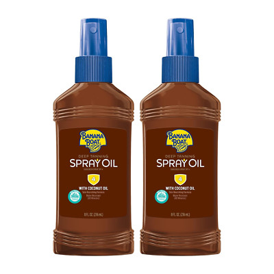 Deep Tanning Oil Spray SPF 4 | Dark Tanning Oil with SPF 4 Sunscreen, Water Resi