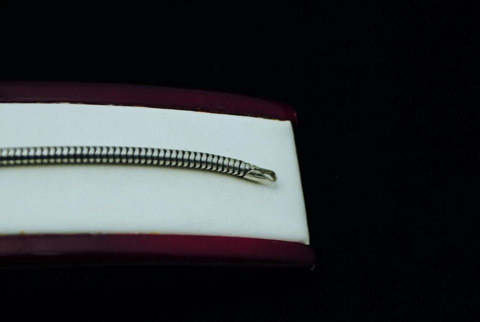 PULSERA CADENA OMEGA PLATA ESTERLINA 8.0" #F093 Foto 2 de 4