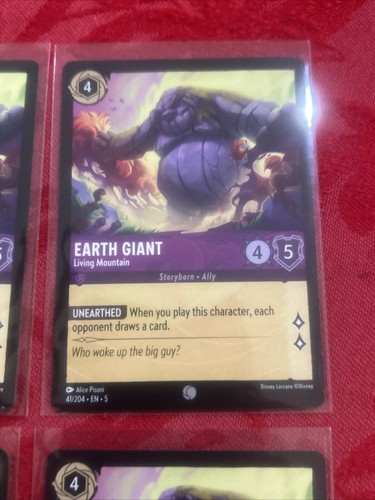 4x Lorcana Shimmering Skies - Earth Giant - Living Mountain - 41/204 - x4 - Picture 2 of 6