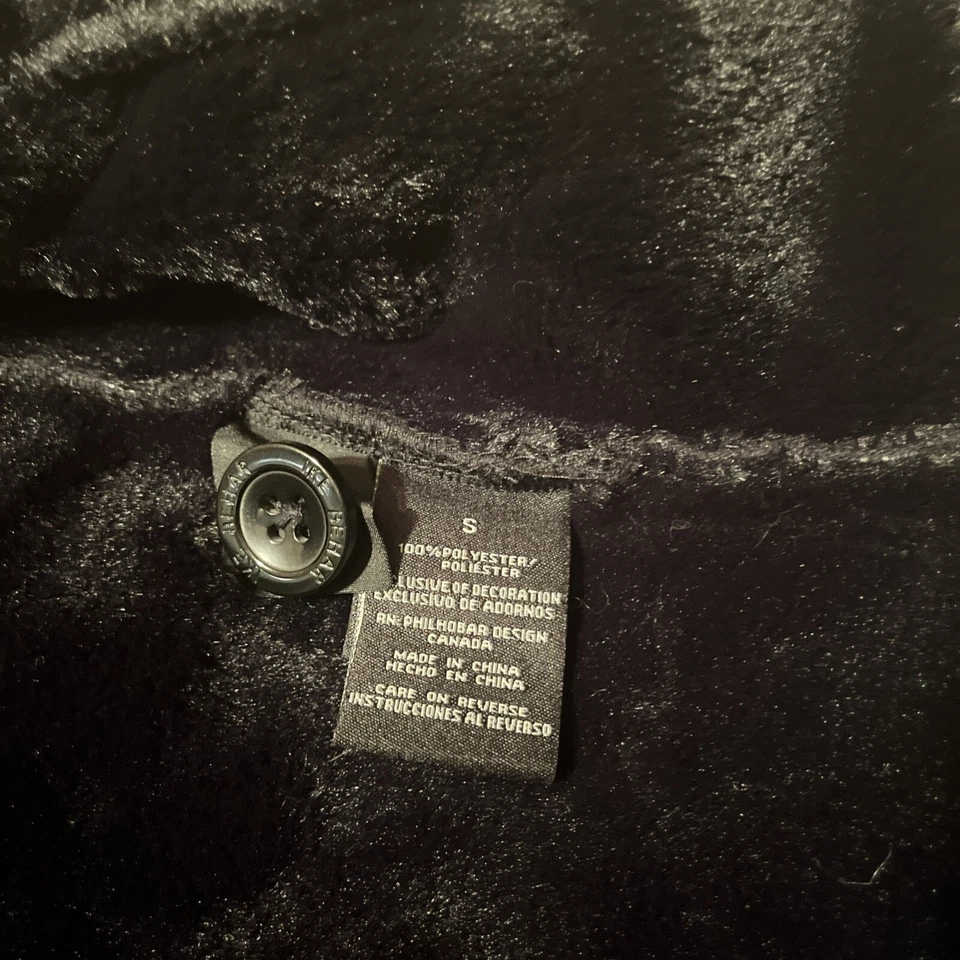 Abrigo Ike Behar Pata de Gallo Polar Con Capucha Negro Blanco Imitación Piel Chaqueta Para Mujer’s S Foto 4 de 4