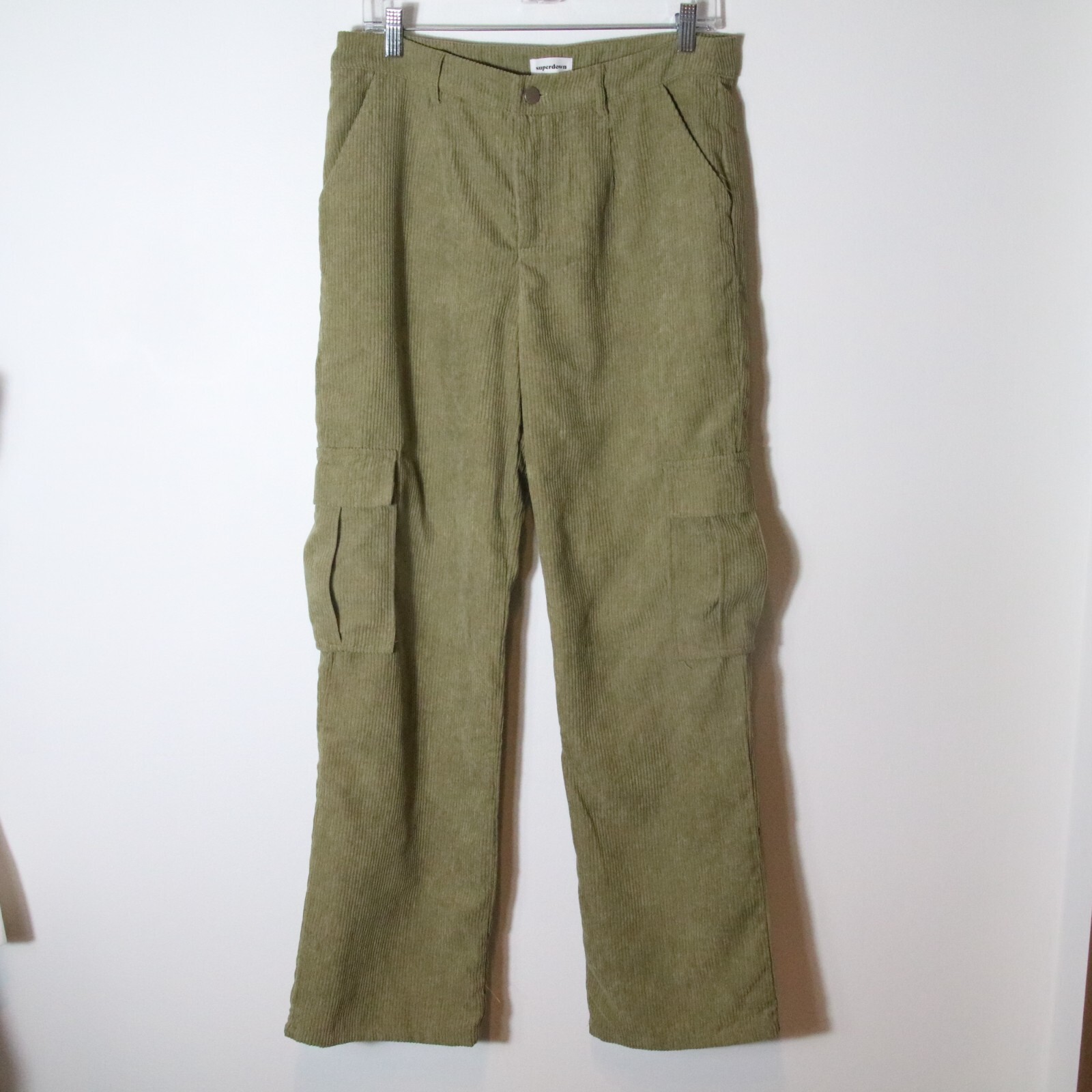 Superdown Women Willow Cargo Corduroy Pants Medium Wi… Gem