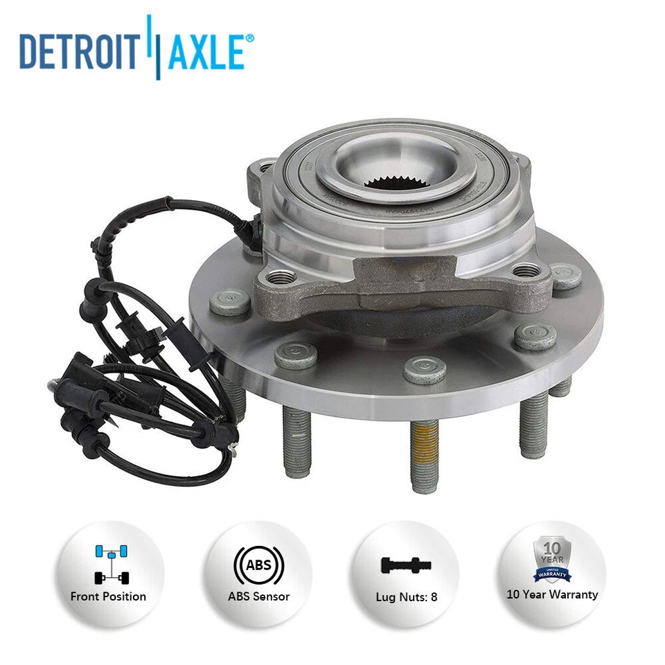 Buje y cojinete de rueda delantera izquierda o derecha de 8 tacos 4x4 para Ram 2500 3500 2012 2013 Foto 4 de 4