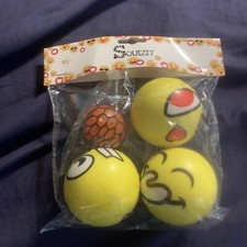 Set of 4 Stress-Free Squeeze Stress Balls NEW 