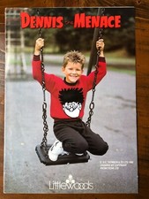 Littlewoods knitting pattern child's DK sweater with Dennis the Menace motif
