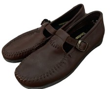 Dexter Comfort Brown Buckle Women's Shoes Loafers Leather Size 8