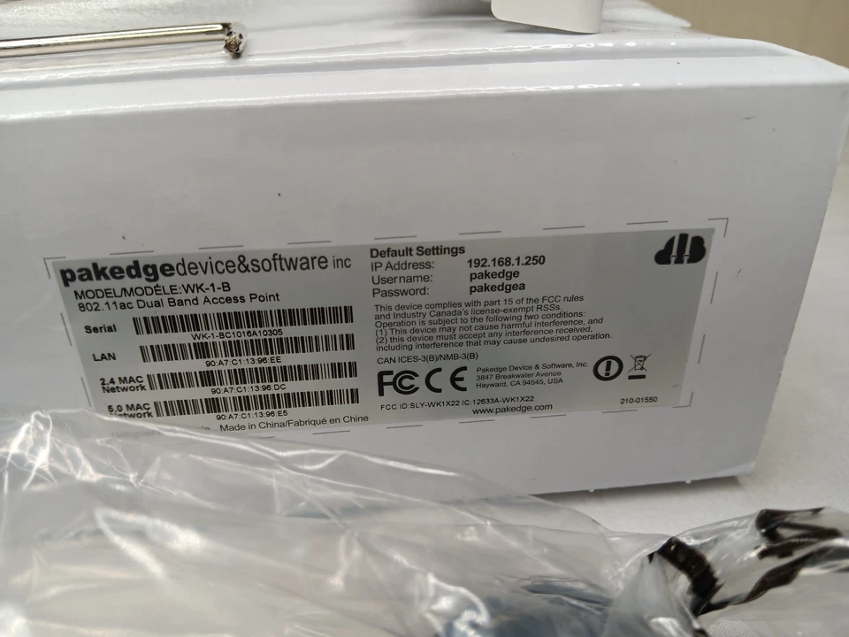 Pakedge WK-1-B 802.11ac Dual Band Indoor Wireless Access Point - Image 2 of 4