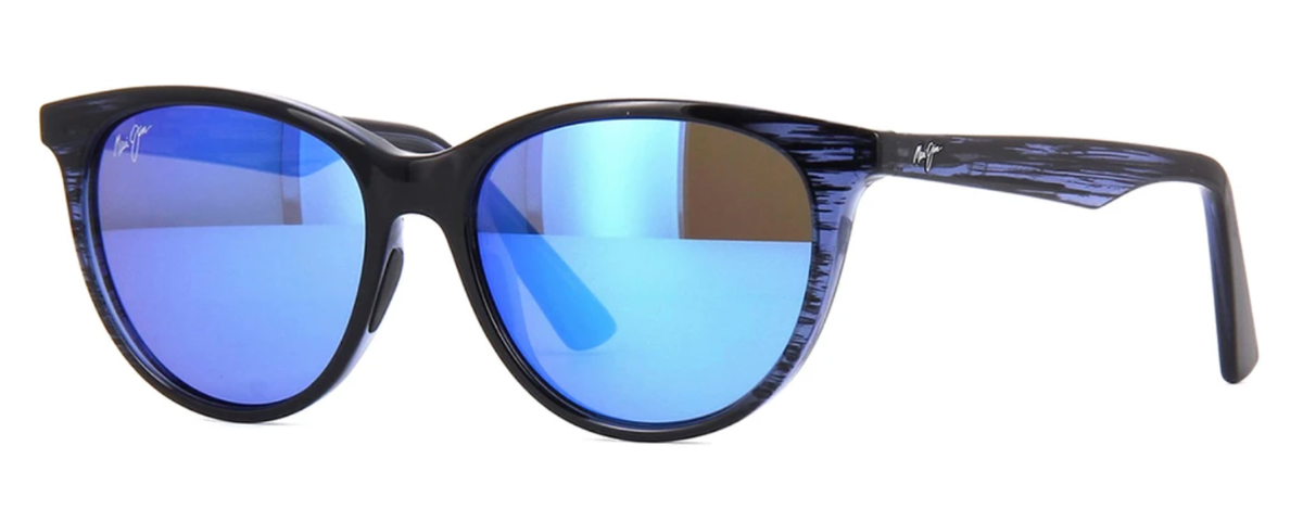 Maui Jim Cathedrals MJ 782-03S Black Sunglasses Polarized Blue -SCRATCHED LENS Maui Jim Cathedrals Sunglasses MJ 782-03S Blue Womens Round  main image 3