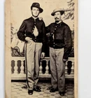 Civil War CDV Photo Two Soldiers Hand On Shoulder By John Holyland Washington DC