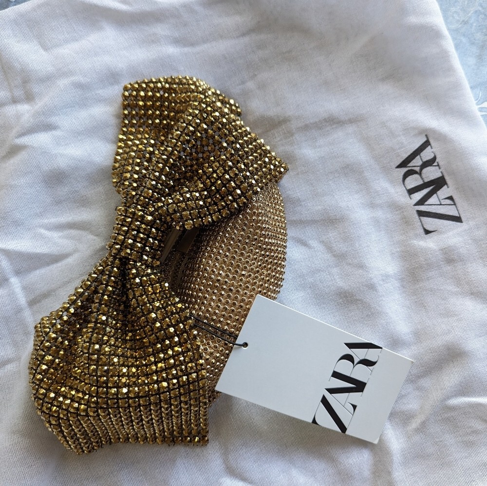 ZARA MINI BOW BAG GOLD NWT | eBay