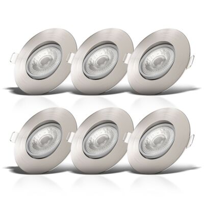 6x LED Einbauleuchte dimmbar Deckenlampe Einbauspots schwenkbar 5W Spot Strahler