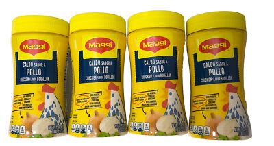 (4 Pack) Maggi Granulated Chicken Flavored Bouillon Canister 7.9 oz (225.9 g)