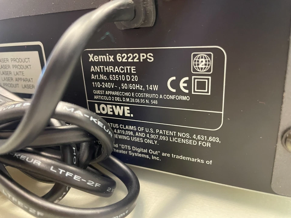 Loewe XEMIX Anthracite Lettore DVD 6222 PS Guasto e telecomando RC4 funzionante - Immagine 3 di 4