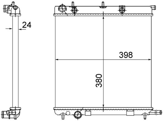Mahle KüHler WasserküHler FüR Peugeot 207 1007 CitroëN C2 C3 I WA WC KM WK-image
