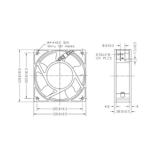 Kleiner Computerlüfter Dalap SAF 12V DC, 120x120x38 mm, 2300 U/min. (5177) - Bild 5 von 5