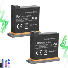 2x 3.85V 1300mAh Replacement Battery Pack for DJI OSMO Action Camera