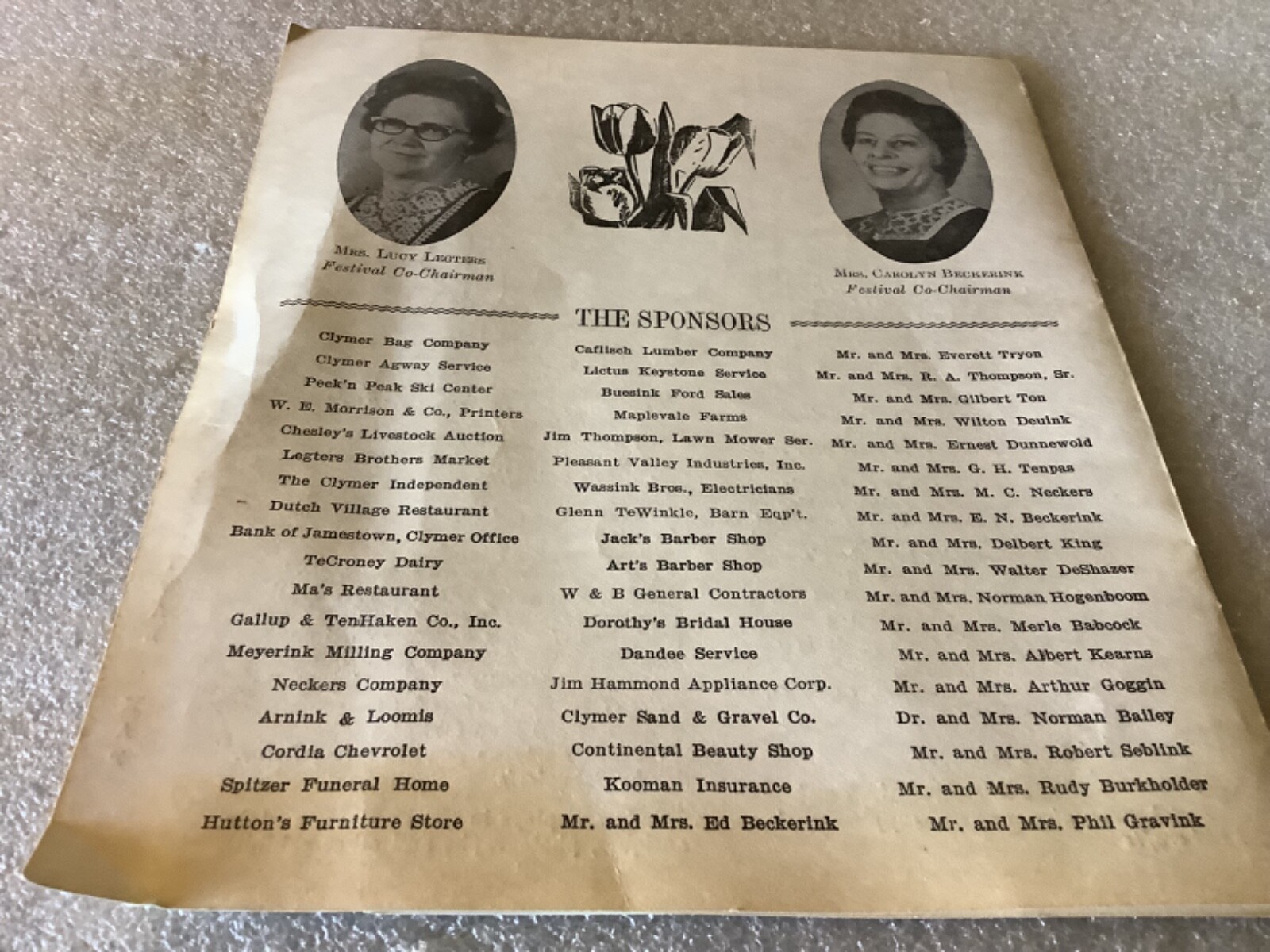 1970 Clymer Tulip Festival Program Clymer New York eBay