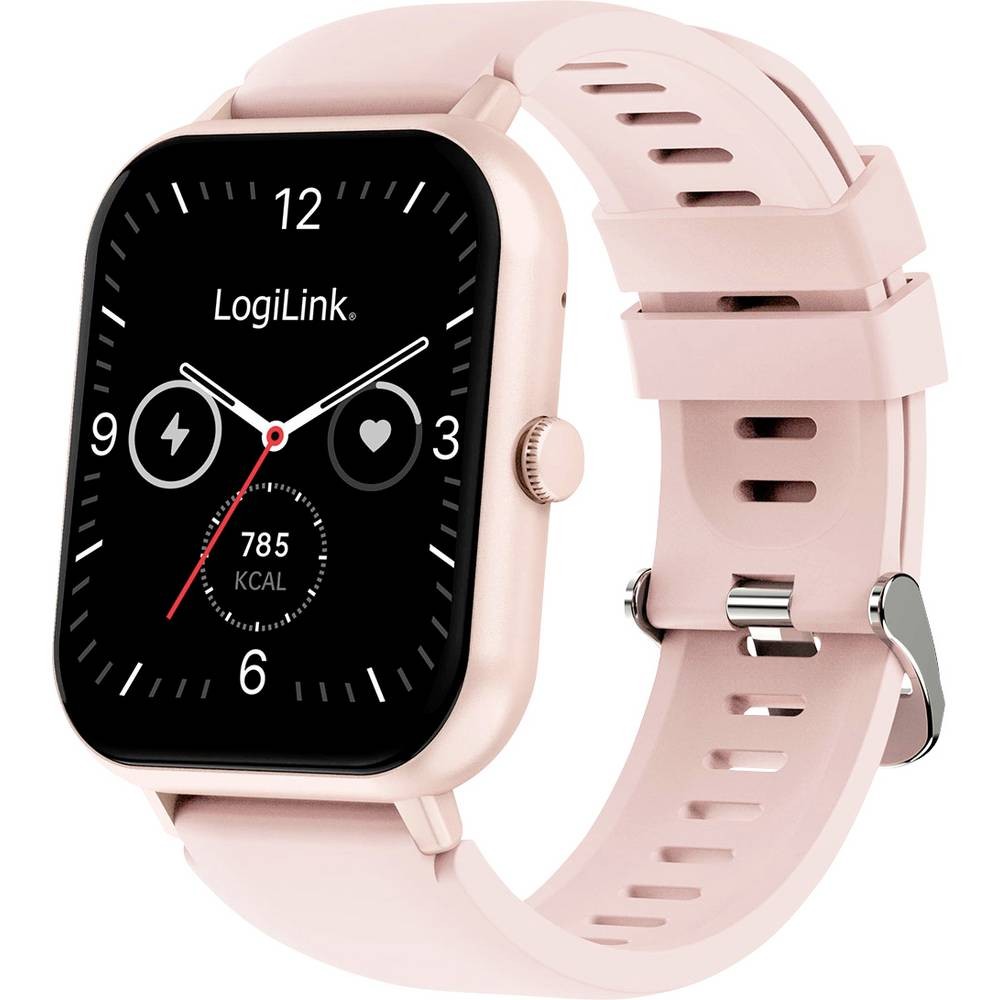 Montre connectée rose LogiLink SW0001P montre connectée sport femme ios android