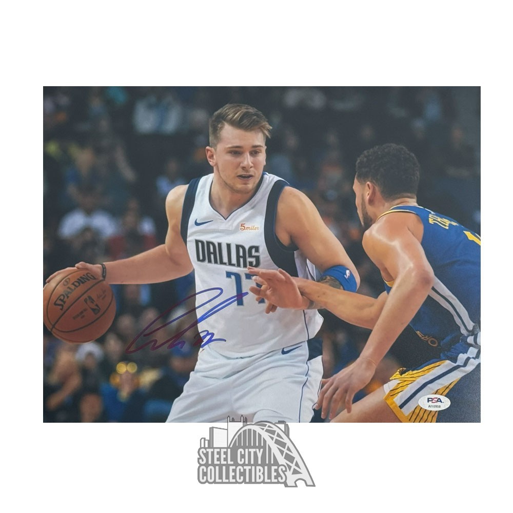 Luka Doncic Autographed Signed Dallas Mavericks 11x14 Photo - PSA/DNA (White Jersey) 