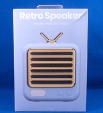 RETRO SPEAKER Wireless Bluetooth Portable BLUE  GOLD Design