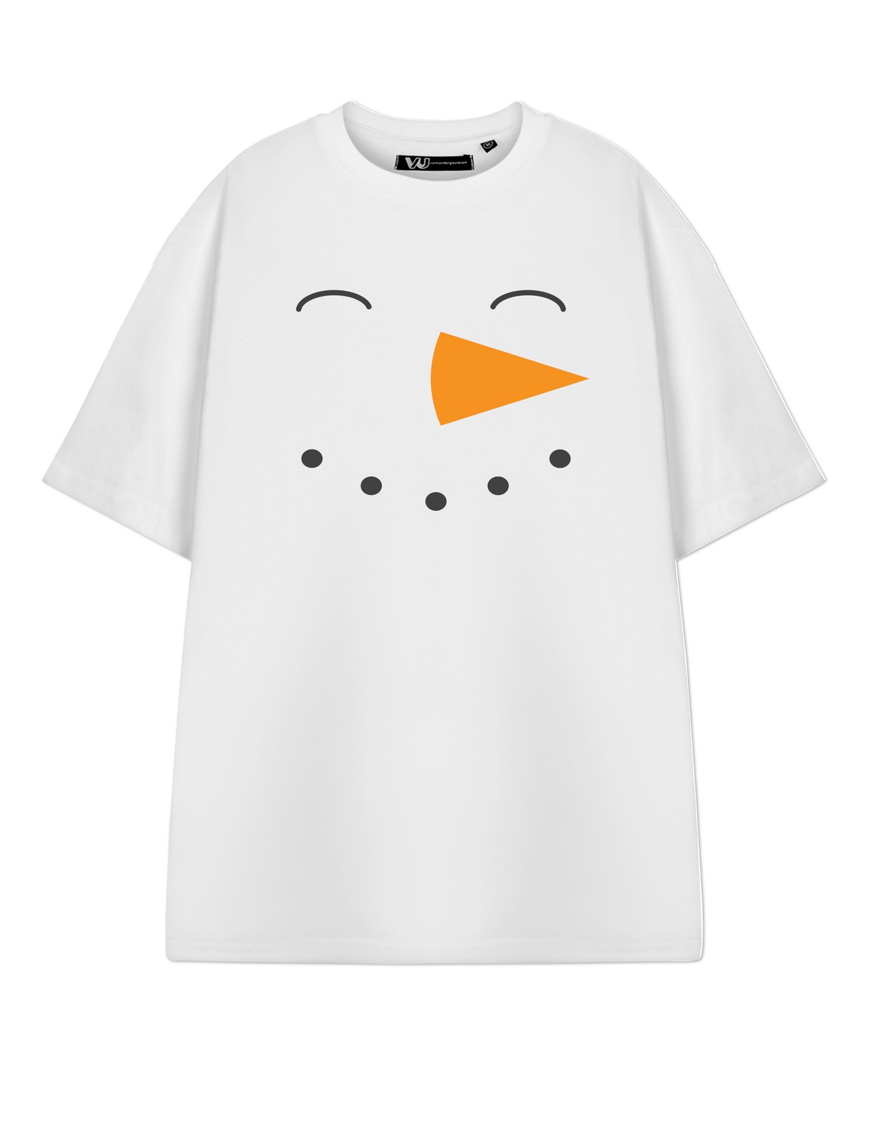 Show Me The Merch Weiß Snowman Kurzärmeliges T-Shirt Unisex Erwachsene
