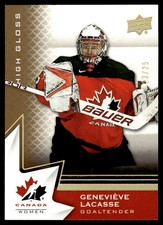 2020-21 Upper Deck Team Canada Juniors High Gloss gold Genevieve Lacasse 23/25