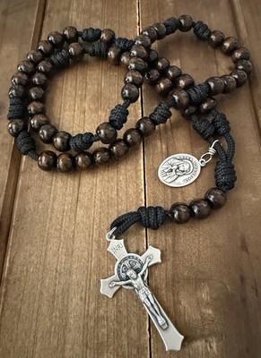 Seven Sorrows Of Mary Chaplet, Durable Rosary, Wooden Beads Chaplet, Handmade