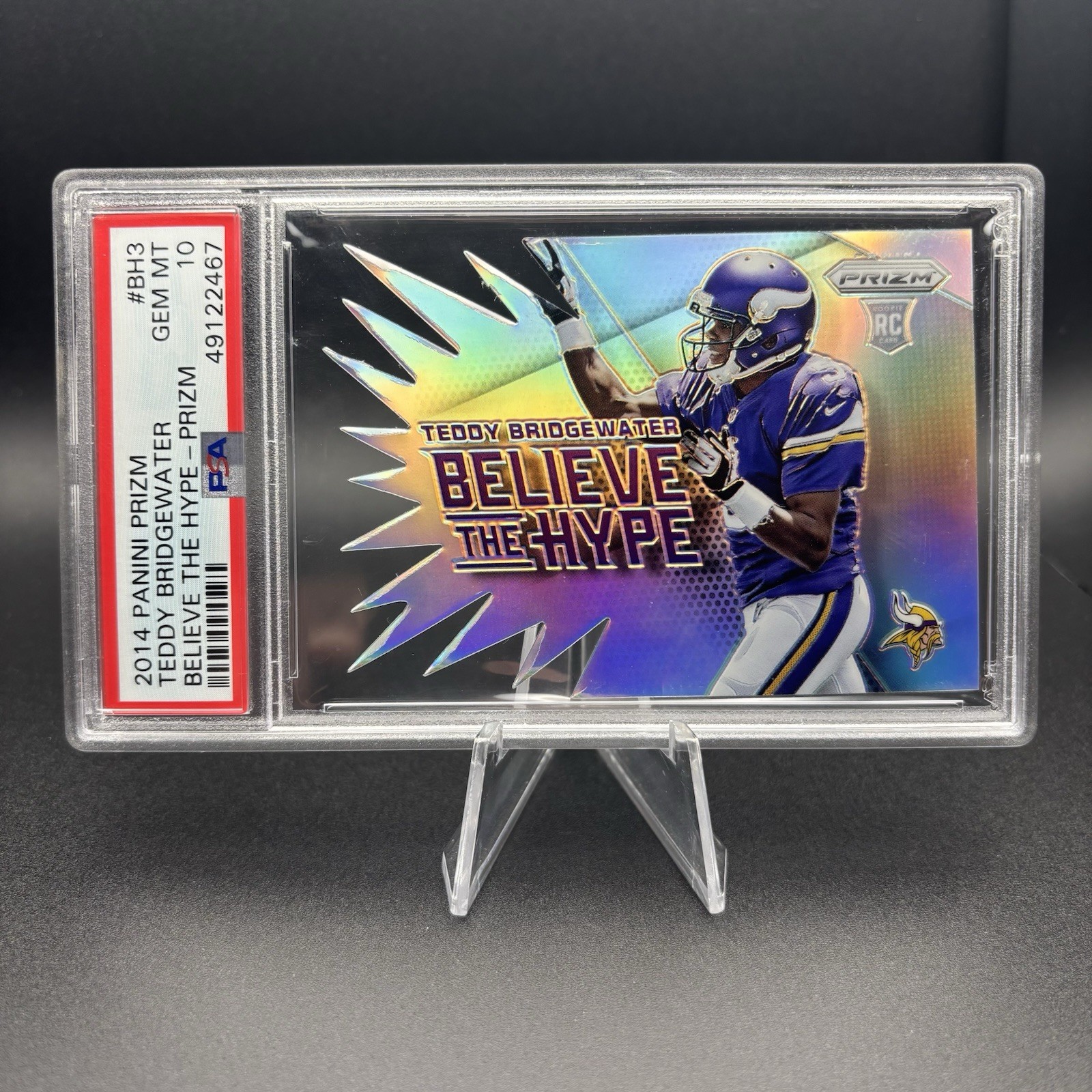 Teddy Bridgewater Panini Prizm Believe the Hype #BH3 Prizm