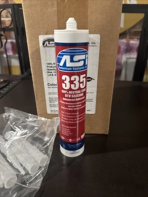AMERICAN SEALANTS ASI RTV 335 Neutral Cure Grey Silicone - 10.2 oz. Cartridge