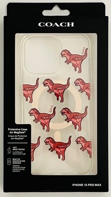NEW Coach iPhone 15 Pro Max Protective Case Rexy Glitter Pink