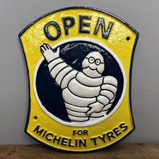Cast Iron Michelin Man Sign - Man Cave / Garage Plaque