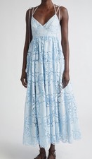Erdem Floral Cutwork Embroidered Dream Blue Dress NWT US 6 UK 10 Sundress
