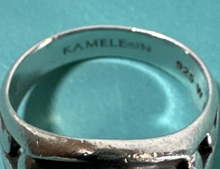 Interchangeable Sterling Silver Ring Size 6.25 Wi… - image 10