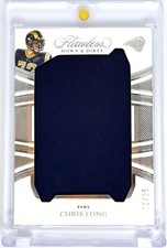 2025 Panini Flawless #48 Chris Long 1/25 Down & Dirty GAME USED WORN PATCH