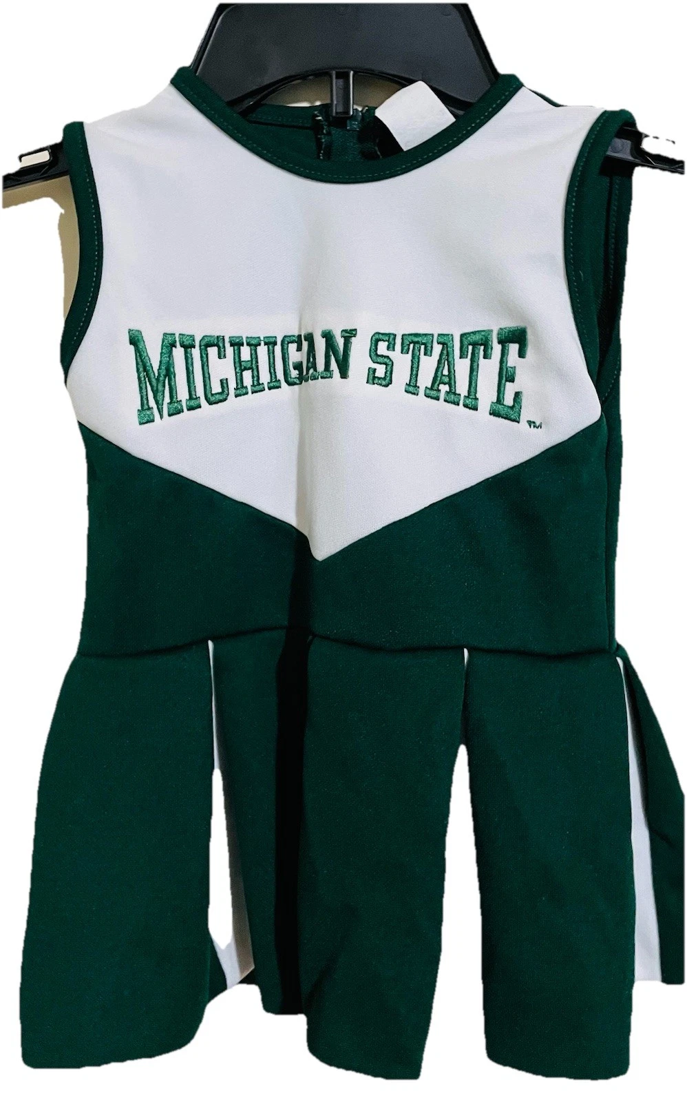 little king girls spartans cheerleading outfit , cute size 2T green white