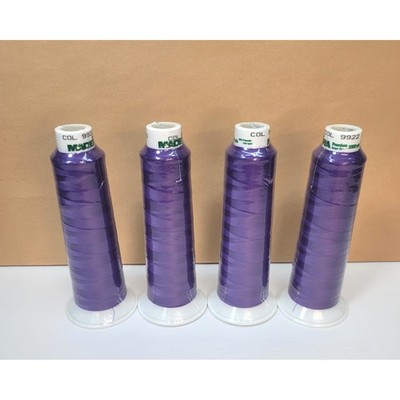 4 Madeira Aerolock 9922 Purple Premium Serger Thread Spools 2000yd Polyester